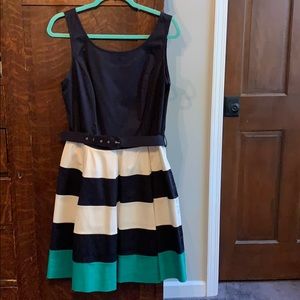 Pleated skirt tank dress